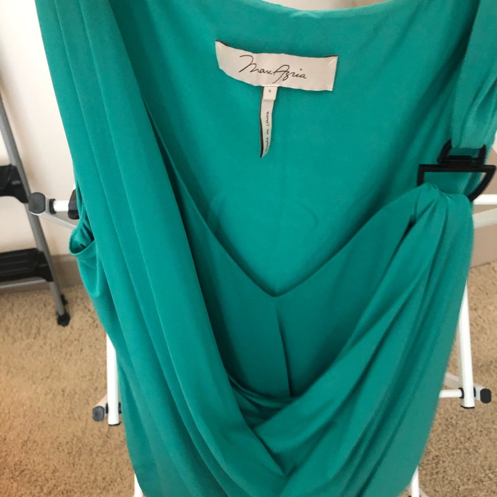 Bcbgmaxazria cocktail mini dress green dress |turquoise | stretch - Picture 8 of 14